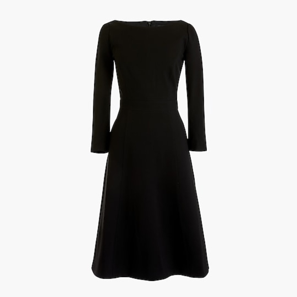 J. Crew fit and flare black sheath dress